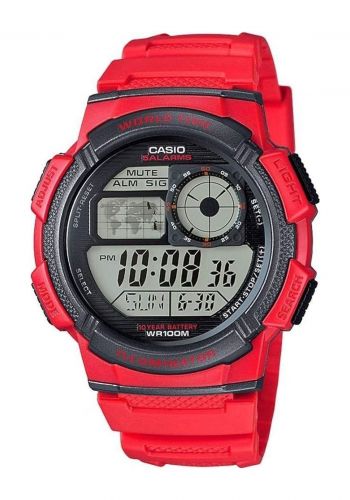 ساعة رجالية باللون الاحمر من كاسيو Casio Men's Watch