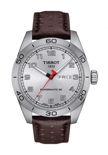 ساعة رجالية سير جلد بني اللون من تيسوت Tissot T1314301603200 Watch     