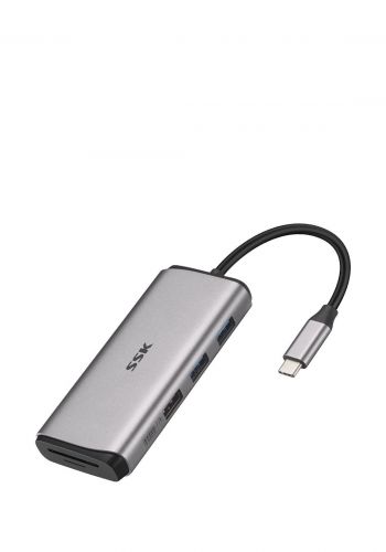 تحويلة SSK SC201 USB C Hub 7-in-1 Type C Multiport Adapter