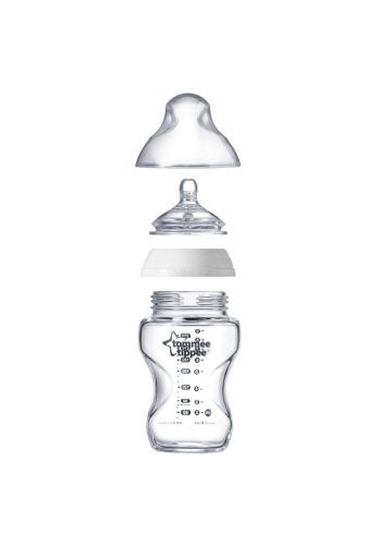 Tommee Tippee Closer to Nature Glass Bottle 250mlرضاعة زجاجية