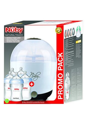 Nuby Electric Sterilizer With 5 Bottles جهاز البخار لتعقيم الرضاعات
