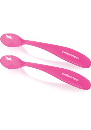 Bebeneo Plastic Spoon 2 Pieces Pink