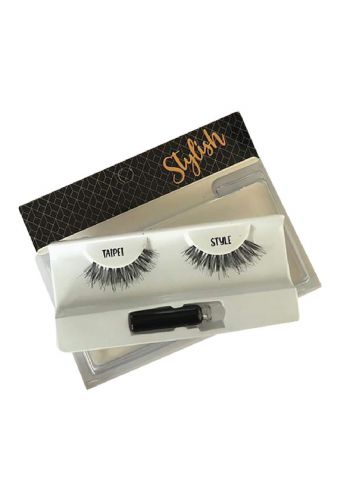 Natural Hair False Lashes In Taipei Style with Adhesive Set رموش