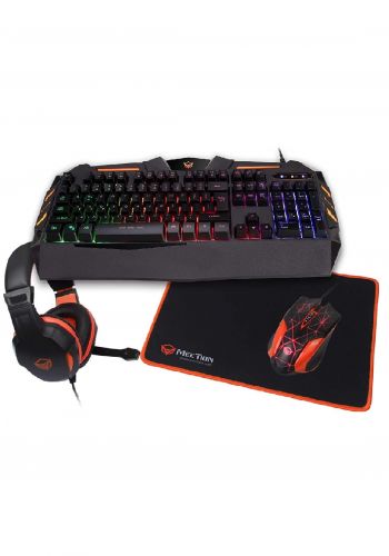 Meetion Gaming Keyboard and Mouse and Mouse Pad and Headphone Combo C500 سيت سماعة مع كيبورد وماوس