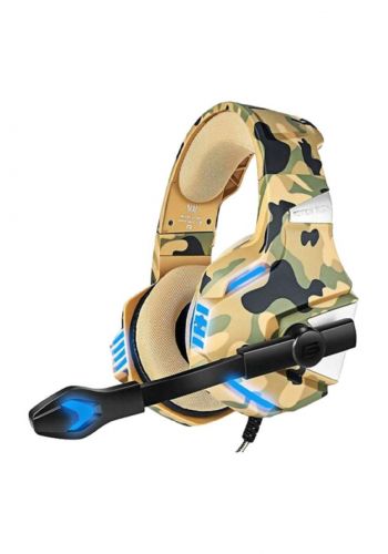 Kotion Each G7500 Gaming Headphone with Mic and LED -Camo Yellow