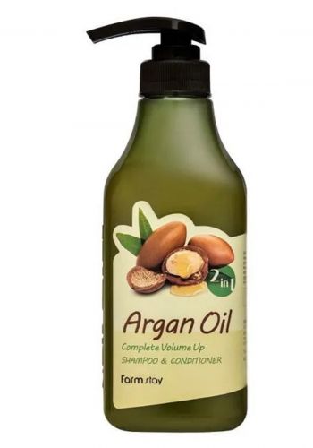 شامبو وبلسم بزيت الأرغان لزيادة كثافة الشعر من فارم ستي الكورية حجم 530 ملFarmstay Argan 