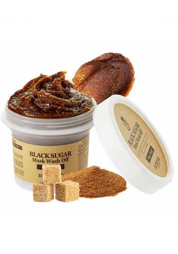 سكراب وماسك الوجه بخلاصة السكر البرازيلي الأسمر من سكن فود الكورية Black Sugar Mask Skinfood
