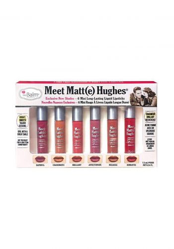 (299-0258)The Balm Meet Matte Hughes Set of 6 Mini Long Lasting Liquid Lipsticks VOL.2 سيت احمر شفاه مات 