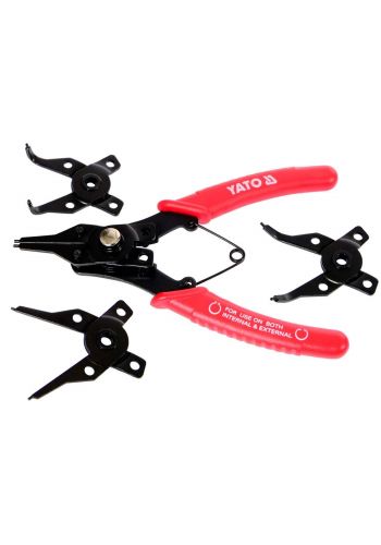 YATO- YT-2130
 COMBINATION INTEXT SNAP RING
PLIERS طقم كماشة(لاوية) 160 ملم