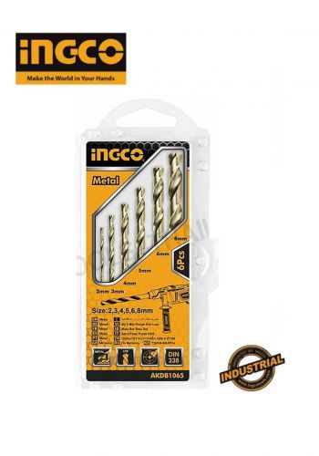 Ingco - akdb1065  6-piece drill bit set طقم لقم مثقاب 6 قطع