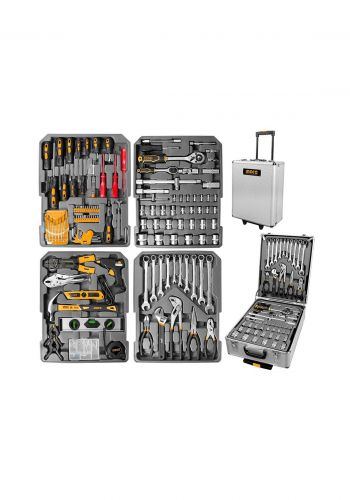 Ingco HKTHP21861 Aluminum Complete Tool Rim 4 Set 186 Pieces حقيبة عدد ميكانيكية 