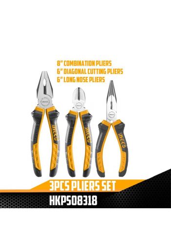    Ingco HKPS08318 Pliers Set - 3 Pieces    سيت بلايس 3 قطع