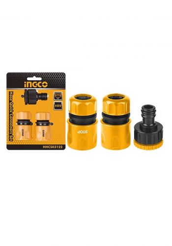 Ingco - hhcs03122  3Pcs Hose Quick Connectors Set  مجموعة موصلات خراطيم 3 قطع