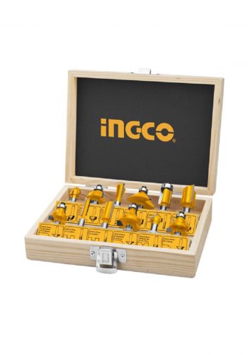 Ingco 12 pieces Router Bits 6mm - AKRT1201 سيت فريزة