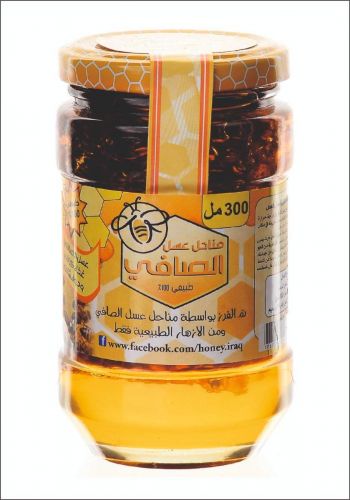 Clover honey With Honeycomb 300Ml عسل زهرة البرسيم بالشمع 