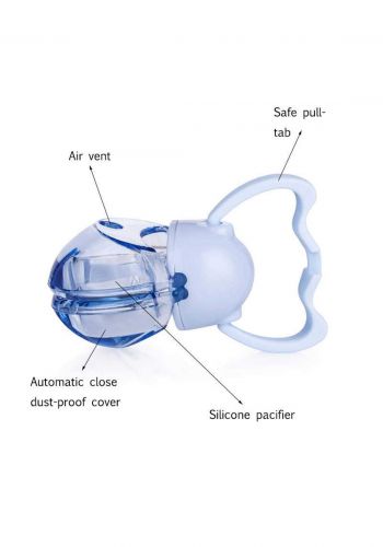 Optimal Dust Free Pacifier Silicone Pacifiers With Cover blue (0-6m) لهاية للأطفال
