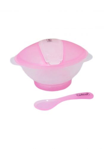 Optmial Baby Feeding Bowl With Spoon Set (4-12m) سيت وعاء