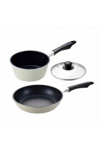 Pearl Metal Coocking Set سيت مقلاة وقدر بغطاء زجاجي من بيرل ميتال 