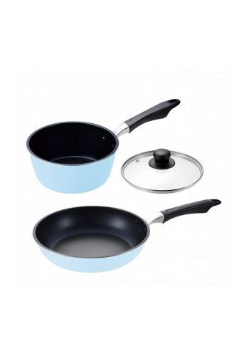 Pearl Metal Coocking Set سيت مقلاة وقدر بغطاء زجاجي من بيرل ميتال 