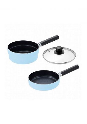 Pearl Metal Coocking Set سيت مقلاة وقدر بغطاء زجاجي من بيرل ميتال 