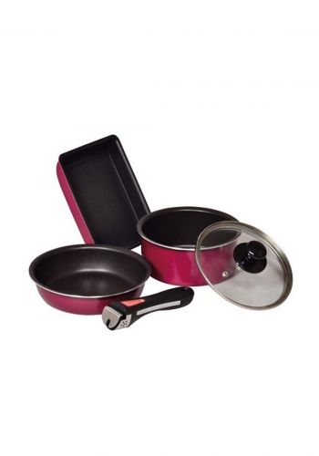 Pearl Metal Coocking Set سيت مقلاة وصينية فرن وقدر بغطاء زجاجي من بيرل ميتال 