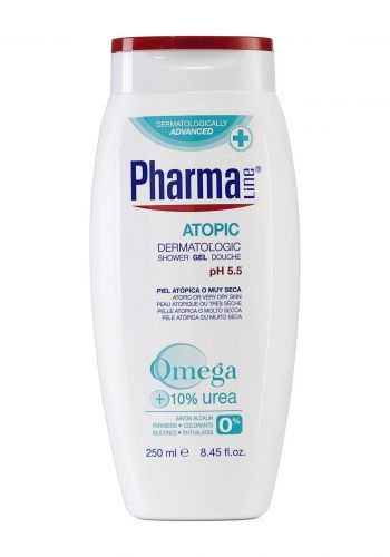جل الاستحمام المعالج لمشاكل البشرة الجافة جدًا 250 مل من فارمالاين PharmaLine Atopic Dermatologic Shower Gel