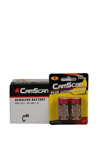 بطاريات C من كامسكان -12 بطارية Camscan LR14-BP2A Plus Alkaline Battery