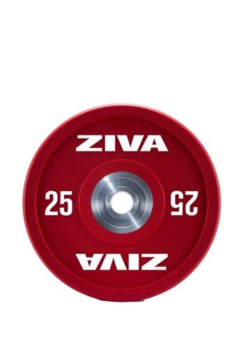 قرص اثقال مغلف بالمطاط 25 كغم من زيفا   Ziva Rubber Competition Colored Training Support Disc