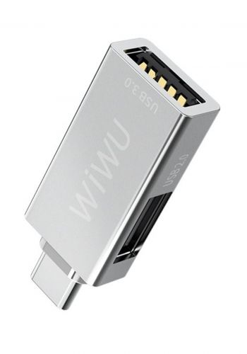 محول 2 في 1 من ويو Wiwu T02 Type-C To Dual USB Adapter (USB3.0 + USB2.0) - Silver
