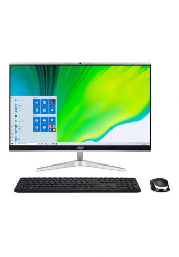 جهاز كومبيوتر مكتبي Acer Aspire C24 DQ.BG9EM.007 Ci5-MX450 23.8 Inch Touchscreen All-in-One Desktop - Silver