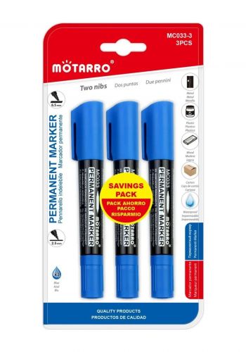 قلم تحديد ماركر ثابت 3 قطع  من موتارو Motarro MC033-3 Permanent Marker