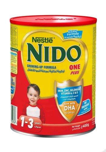 Nestle Nido Three Plus حليب نيدو تركيبة النمو للأطفال الصغار 1-3 سنوات 400 غم