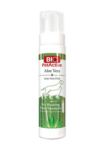 شامبو جاف للقطط و الكلاب 200 مل من بايو بت اكتف Bio pet active Dry Washing Foam Shampoo
