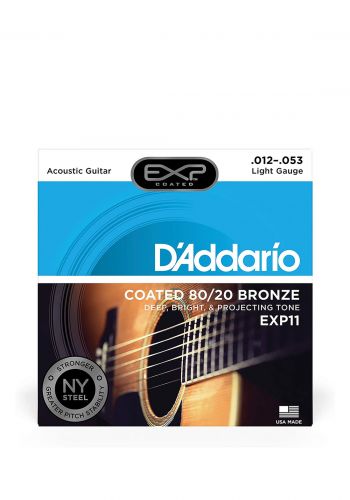 اوتار للغيتار من ديداريو D'Addario EXP11 Coated Acoustic Guitar Strings