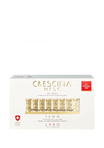 امبولات للرجال لإعادة نمو الشعر 20 امبولة من كريسينا Crescina HFSC 100% 1300 Man Ampoules 