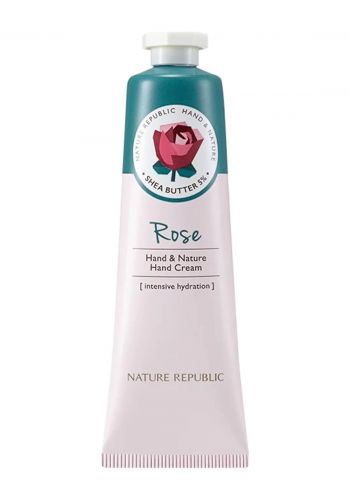 كريم مرطب مكثف لليدين بخلاصة الورد لجميع انواع البشرة 30 مل من نيجر ريببلك Nature Republic Rose Hand Cream