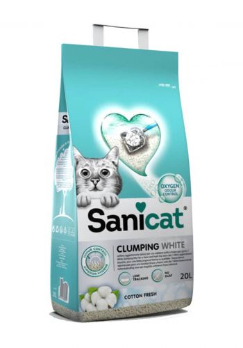 Sanicat  Cat Litter  رمل اوكسجين ورقي للقطط  20 لتر من ساني كات