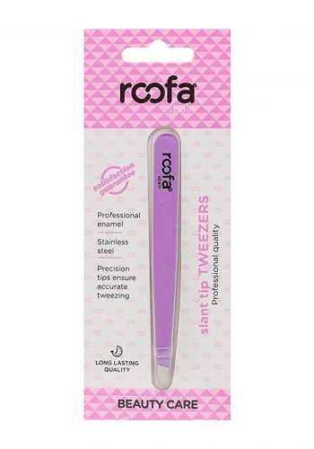 ملقط للحواجب بطرف مائل من روفا Roofa Spain Tweezers Stainless