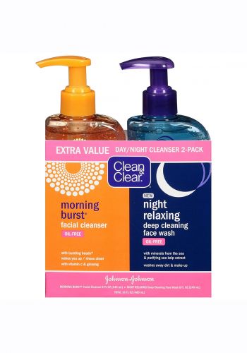 بكج من غسول الوجه النهاري والليلي من كلين آند كلير Clean & Clear 2-Pack Day and Night Face Cleansers
