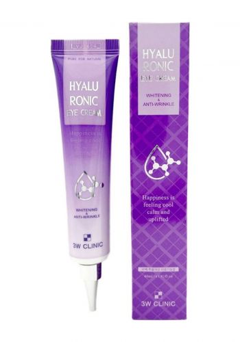 كريم العين بالهيلورونك من ثري دبليو كلينيك 40 مل 3W Clinic Hyaluronic Eye Cream 