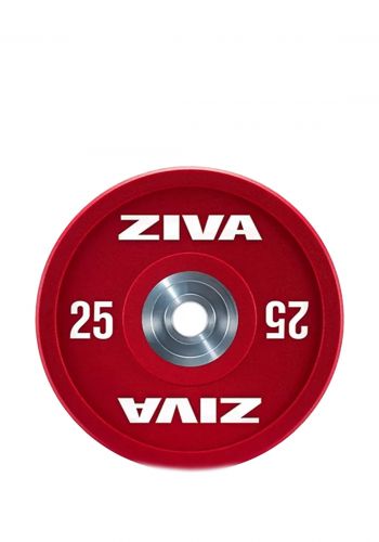 قرص اثقال مغلف بالمطاط 25 كغم من زيفا   Ziva Rubber Competition Colored Training Support Disc