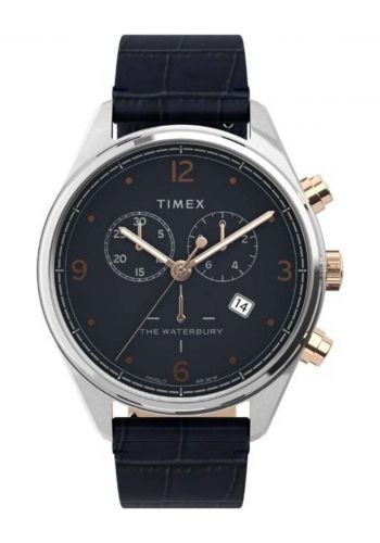 ساعة رجالية باللون الاسود من تايمكس Timex TW2U04600 Men's Chronograph Quartz Watch