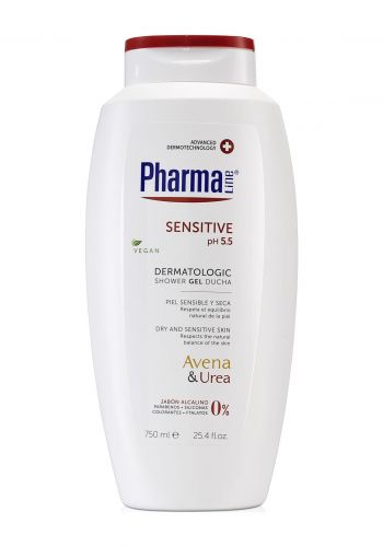 جل الاستحمام المعالج لمشاكل البشرة الحساسة 750 مل من فارمالاين PharmaLine  Dermatologic Gel Sensitive