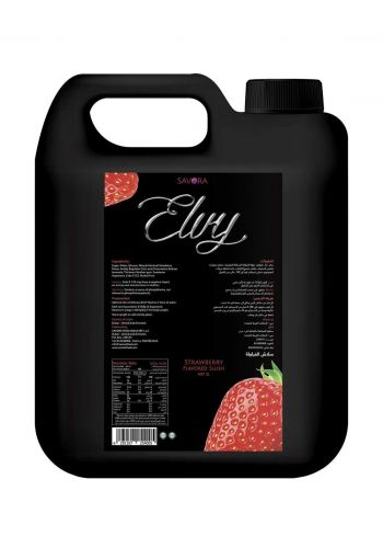 شراب مركز بيوريه بنكهة الفراولة 5 لتر من سادورا ايلفي Sadora Elvy Strawberry Flavored Slush