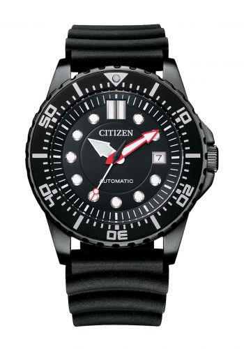 Citizen NJ0125-11E Quartz Men Watch ساعة رجالية سوداء اللون من سيتيزن