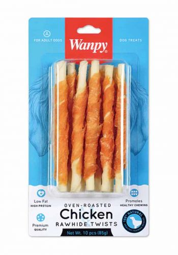 اعواد مكافئات مبرومة للكلاب 85 غم وآن بي Wanpy dog treat