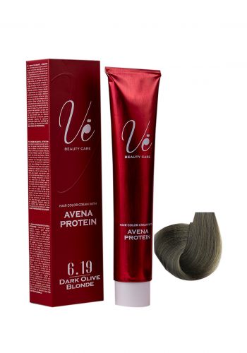 صبغة شعر مع اوكسجين لون  اشقر زيتوني غامق رقم ( 6.19 ) من في Ve Hair Color 6.19 Dark Olive Blonde