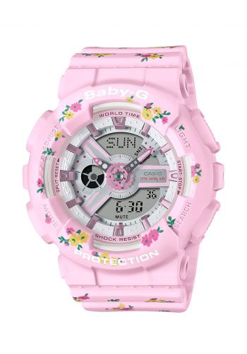 ساعة جي شوك نسائية وردي اللون من كاسيو Casio G-SHOCH BA-110LSB-4ADR Watch