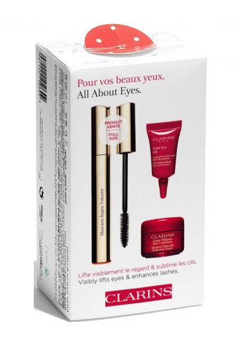 مجموعة العيون من كلارنس CLARINS G.S SUPRA VOLUME Mascara +TOTAL EYE LIFT 3 ML + INST SMOTH PRFCT TUCH G.S
