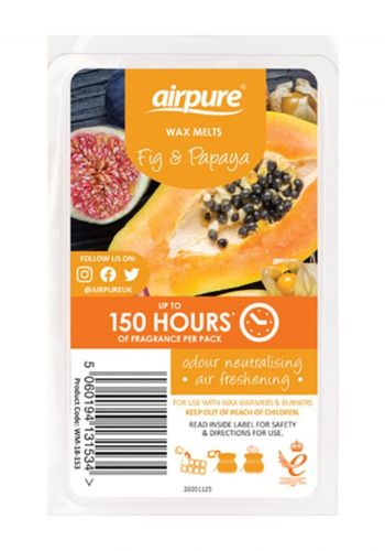 شمع مبخره 68 غم برائحه التين و البابايا من اير بيور Airpure Wax Melts Fig & Papaya